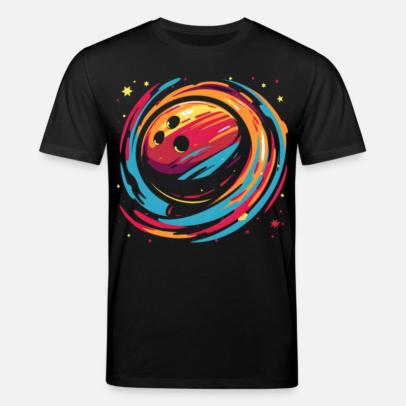 Retro Bowlingkugel - Stanley/Stella Unisex Bio-T-Shirt CREATOR  - Schwarz