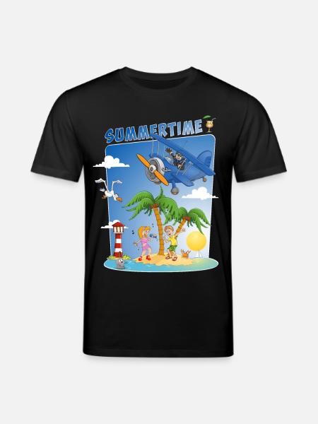 Buntes und fröhliches Sommerbild - Stanley/Stella Unisex Bio-T-Shirt CREATOR - Schwarz