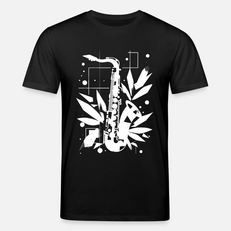 Saxophone Cartoon Look - T-shirt bio CREATOR Stanley/Stella Unisexe - noir