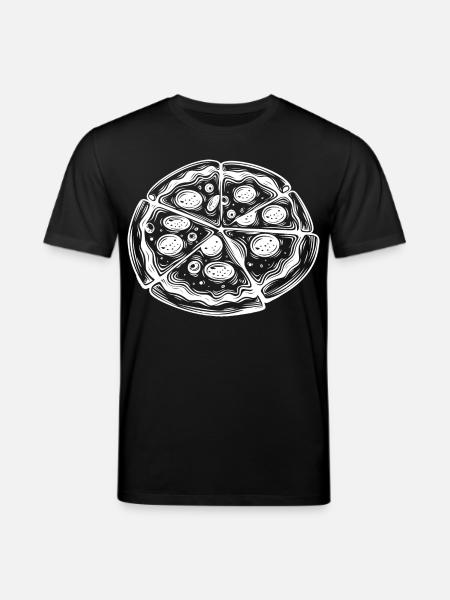 Pizza Drawing - Stanley/Stella CREATOR Unisex Organic T-Shirt - black