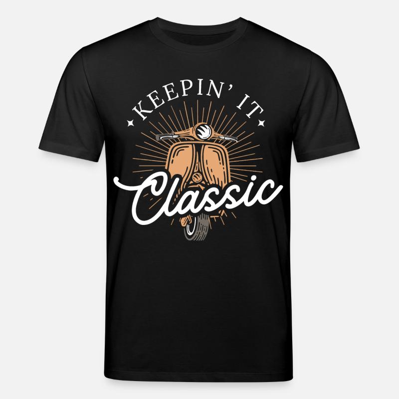 Keepin’ It Classic – Retro Motorroller - Stanley/Stella Unisex Bio-T-Shirt CREATOR  - Schwarz