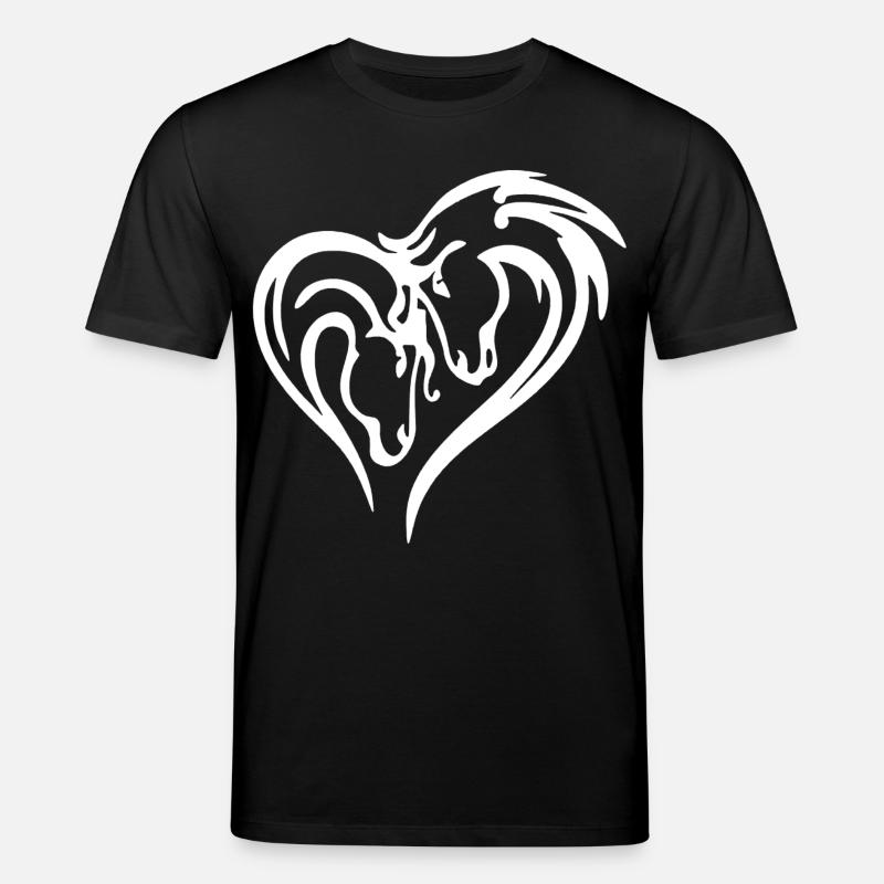 Coeur de cheval (blanc) - T-shirt bio CREATOR Stanley/Stella Unisexe - noir