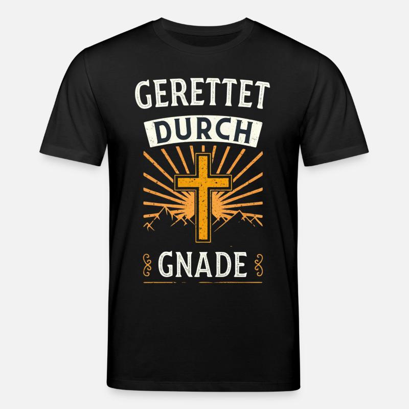 Gerettet durch Gnade - Stanley/Stella Unisex Bio-T-Shirt CREATOR  - Schwarz