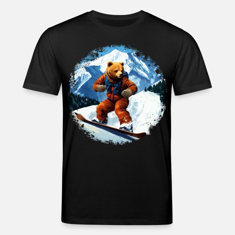 Ours Planche à neige - T-shirt bio CREATOR Stanley/Stella Unisexe - noir