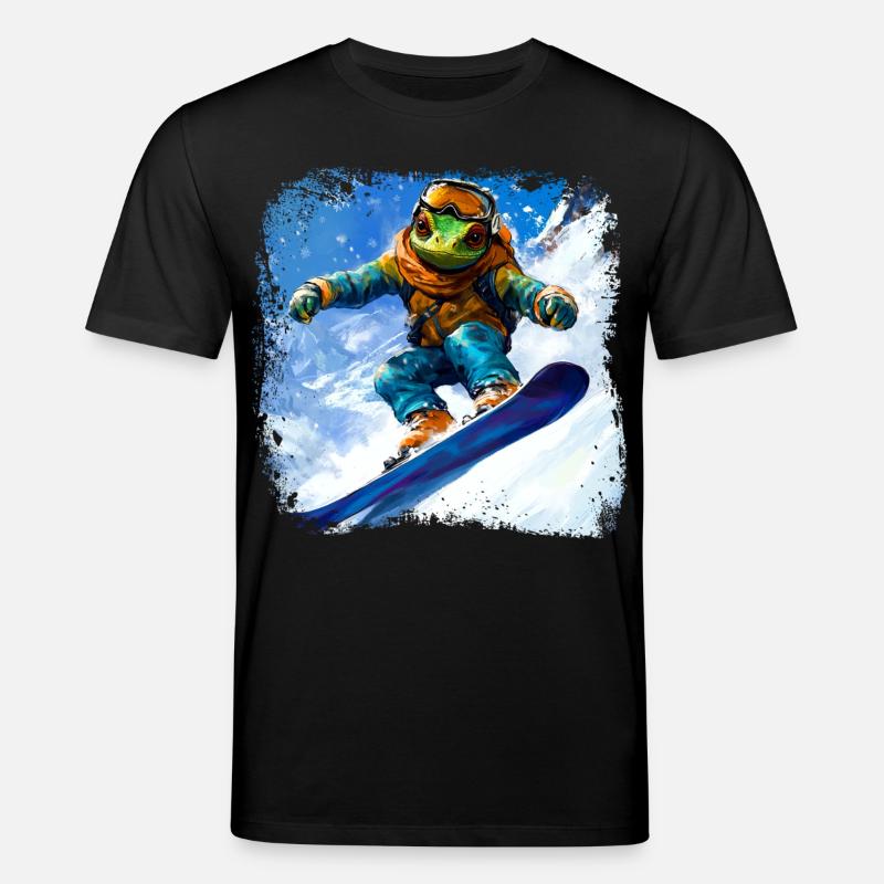 Snowboard Chamäleon - Stanley/Stella Unisex Bio-T-Shirt CREATOR  - Schwarz