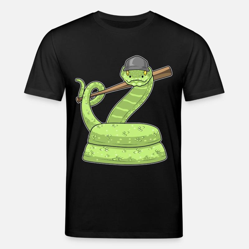 Snake Baseball Baseball Bat - Stanley/Stella CREATOR Unisex Organic T-Shirt - black