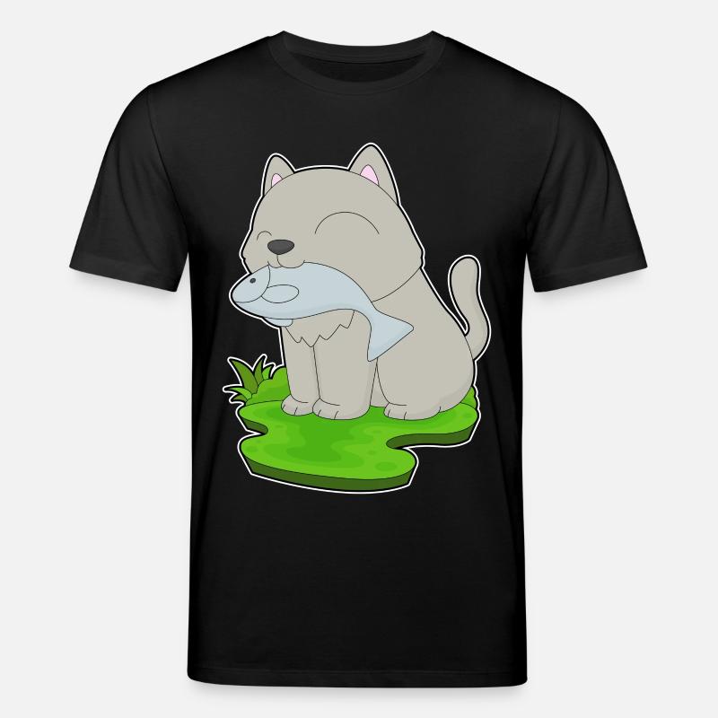 Pêche au chat pêcheur - T-shirt bio CREATOR Stanley/Stella Unisexe - noir
