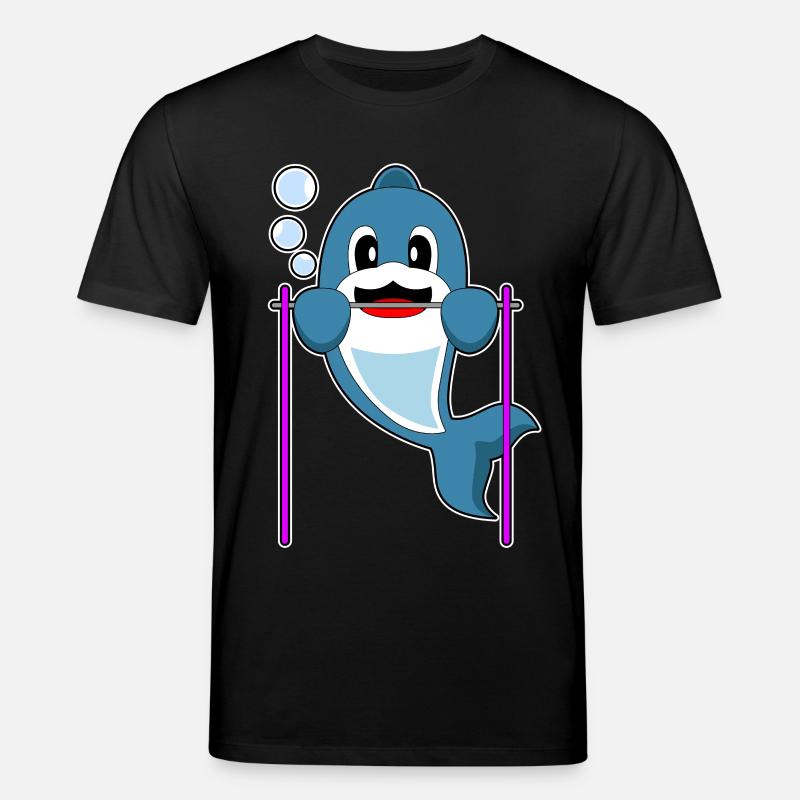 Dauphin Bodybuilder Tractions - T-shirt bio CREATOR Stanley/Stella Unisexe - noir