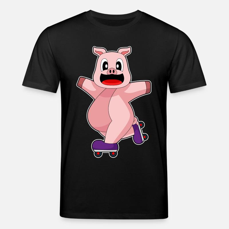 Schwein Inline skating Rollschuhe - Stanley/Stella Unisex Bio-T-Shirt CREATOR  - Schwarz