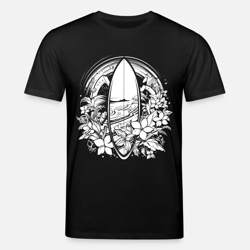 Planche de surf style bande dessinée - T-shirt bio CREATOR Stanley/Stella Unisexe - noir
