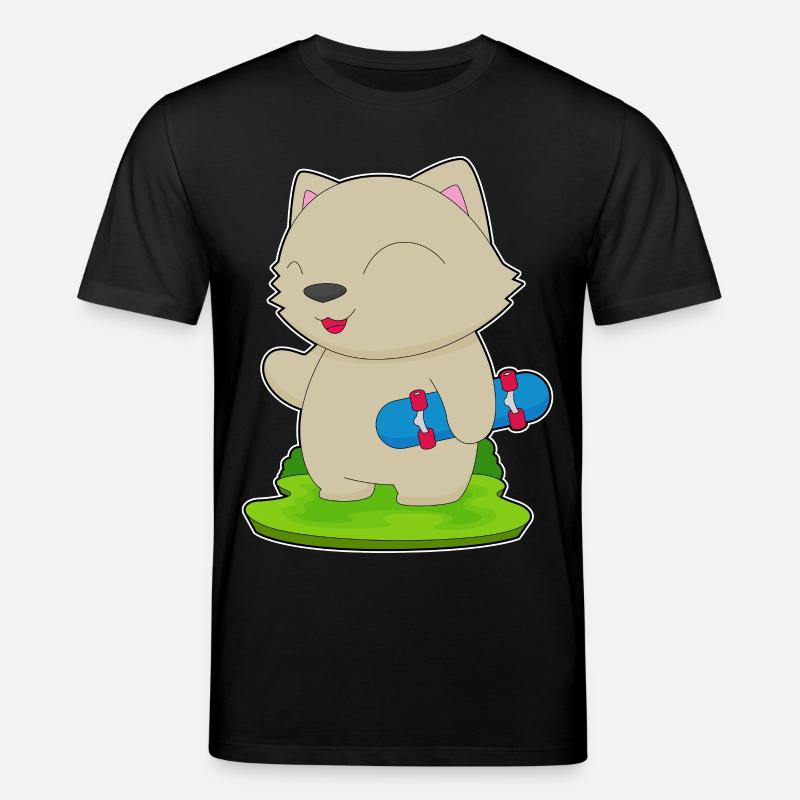 Chat Skater Skateboard - T-shirt bio CREATOR Stanley/Stella Unisexe - noir