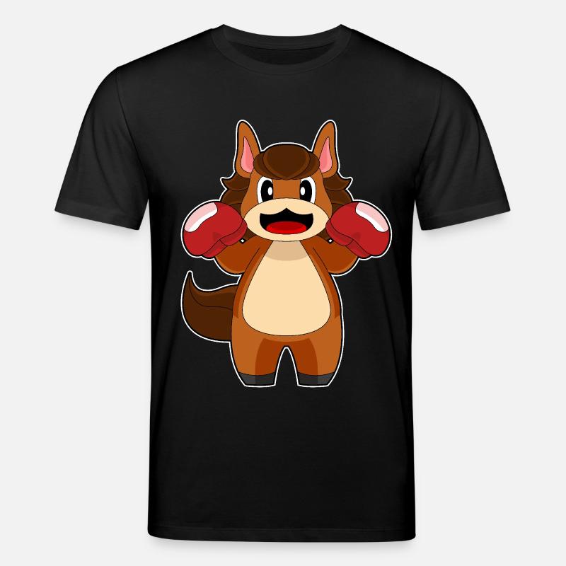Pferd Boxer Boxhandschuhe Boxen - Stanley/Stella Unisex Bio-T-Shirt CREATOR  - Schwarz