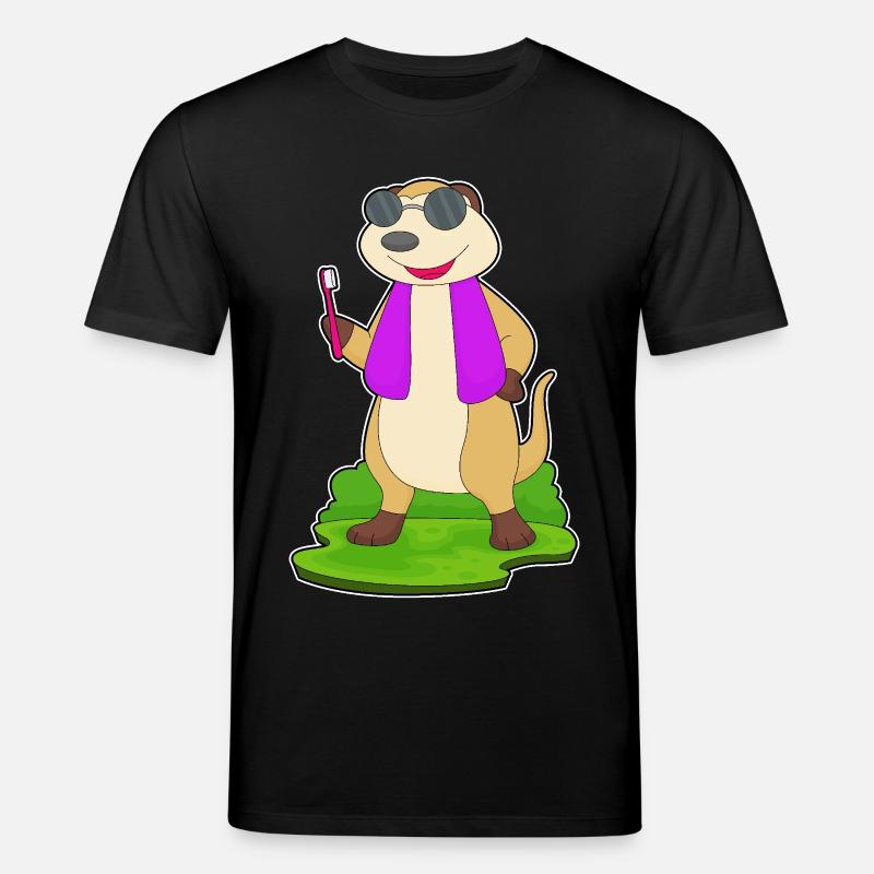 Erdmännchen Zahnbürste - Stanley/Stella Unisex Bio-T-Shirt CREATOR  - Schwarz