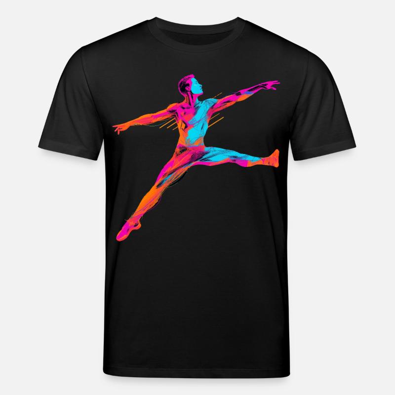 Männlicher Ballett Tänzer Synthwave - Stanley/Stella Unisex Bio-T-Shirt CREATOR  - Schwarz
