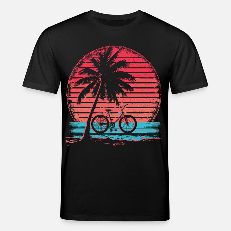 Vélo Synthwave - T-shirt bio CREATOR Stanley/Stella Unisexe - noir