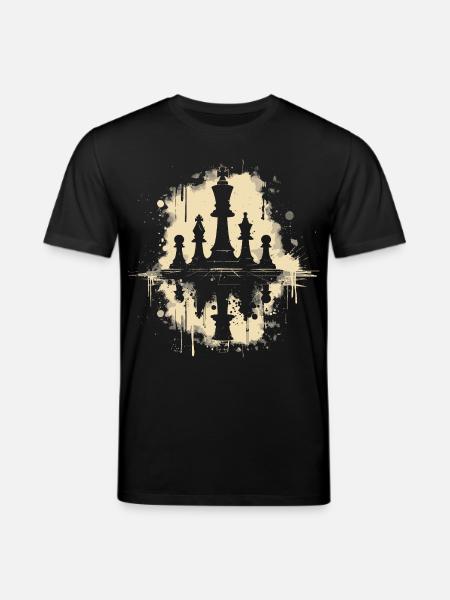 Schachfiguren Graffiti - Stanley/Stella Unisex Bio-T-Shirt CREATOR  - Schwarz
