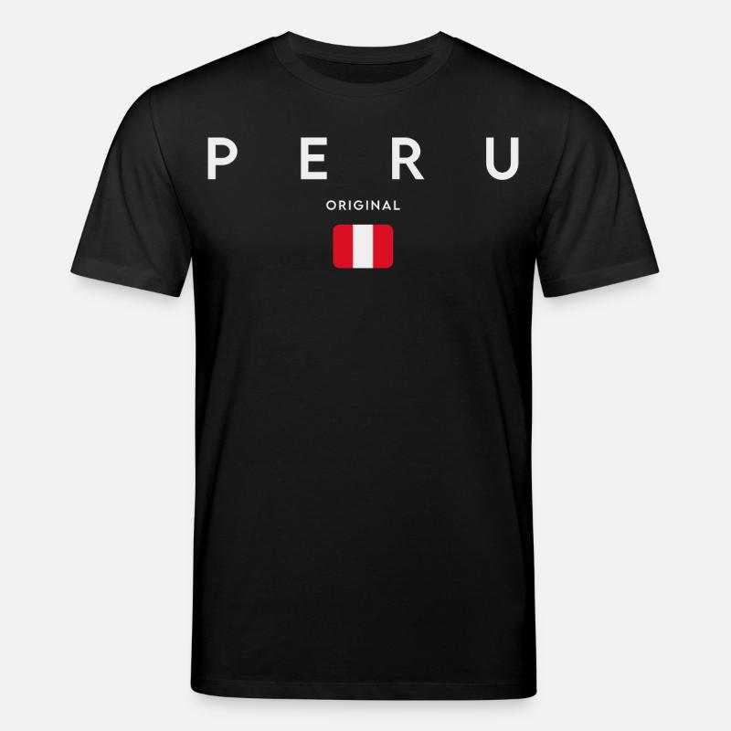 Flagge von Peru, peruanischer Stolz - Stanley/Stella Unisex Bio-T-Shirt CREATOR  - Schwarz
