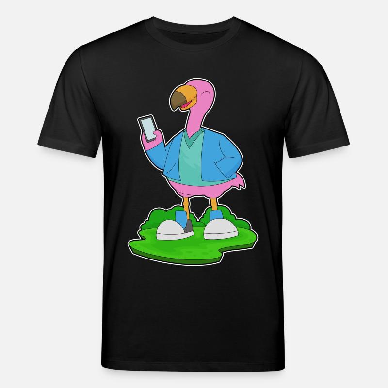 Flamingo Handy - Stanley/Stella Unisex Bio-T-Shirt CREATOR  - Schwarz