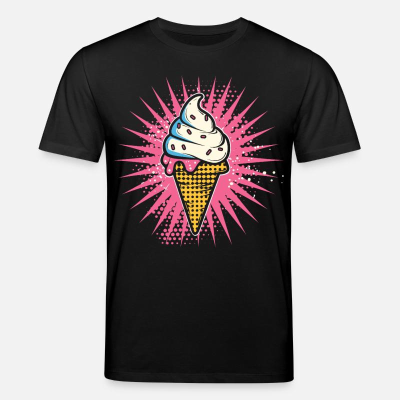 Glace Dessin animé Look - T-shirt bio CREATOR Stanley/Stella Unisexe - noir
