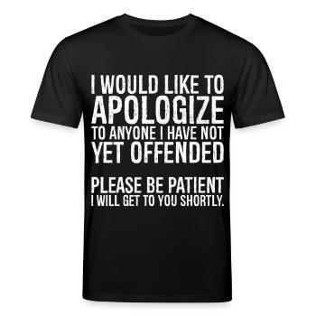 I would like to apologize to anyone I have not yet - Stanley/Stella CREATOR Unisex Organic T-Shirt - black - Front - Alina (178cm) & Michal (187cm)
