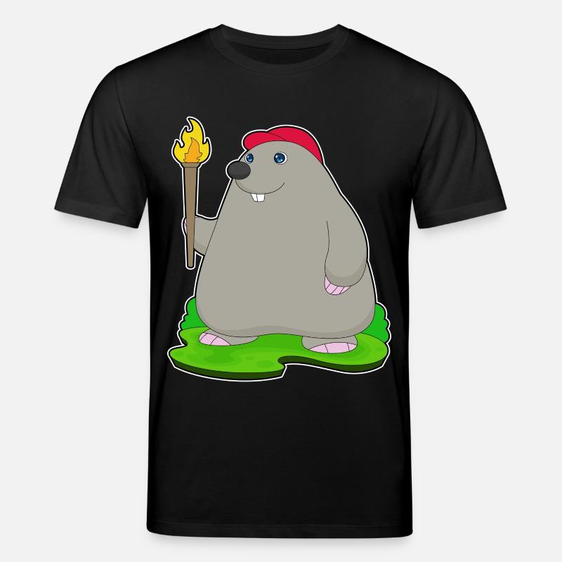 Maulwurf Fackel - Stanley/Stella Unisex Bio-T-Shirt CREATOR  - Schwarz