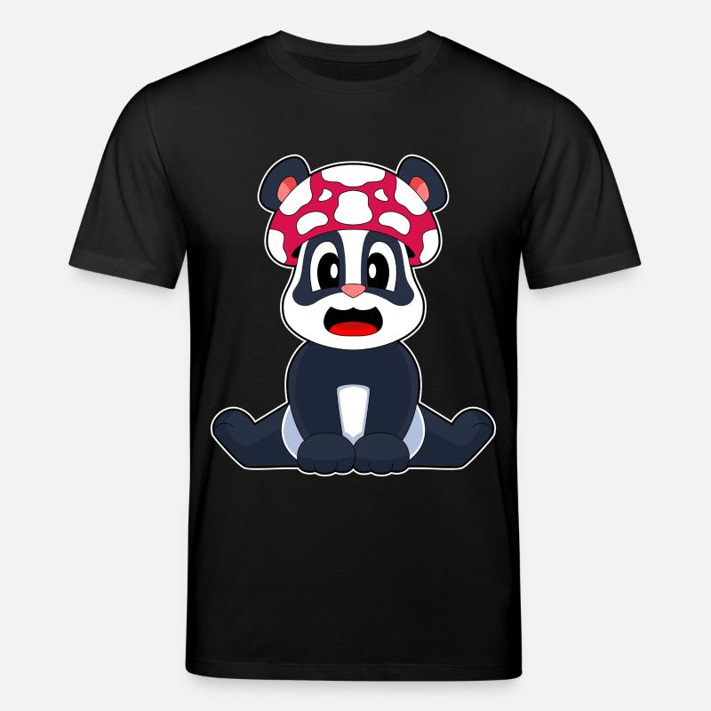 Champignon panda - T-shirt bio CREATOR Stanley/Stella Unisexe - noir