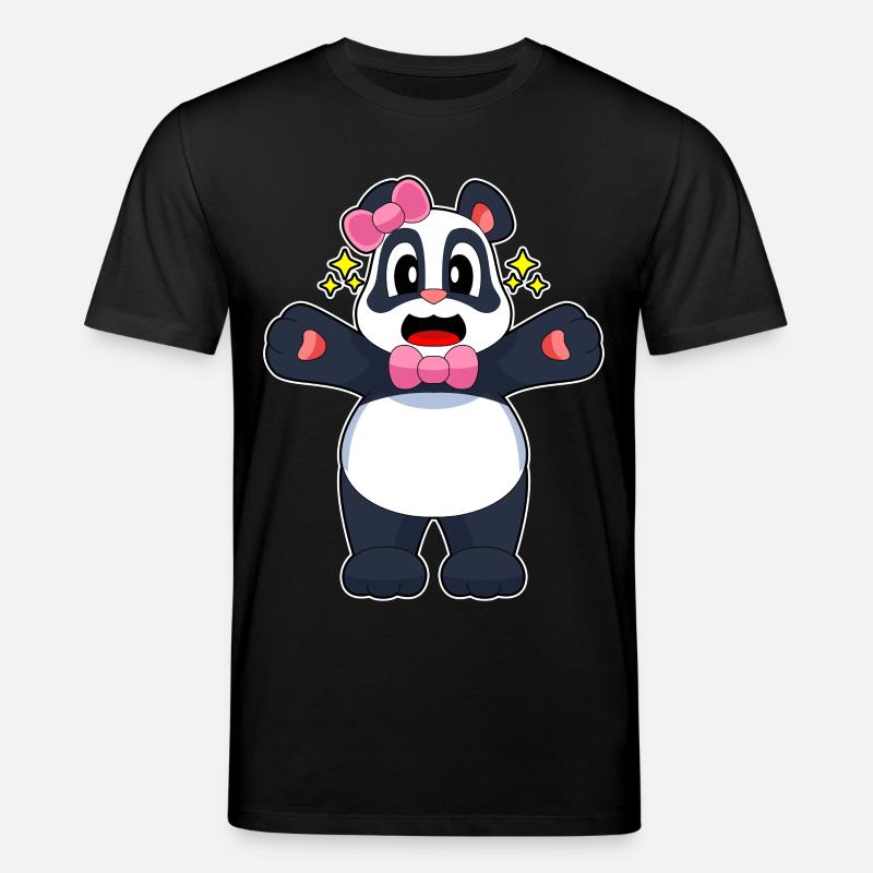 Panda Schleife - Stanley/Stella Unisex Bio-T-Shirt CREATOR  - Schwarz
