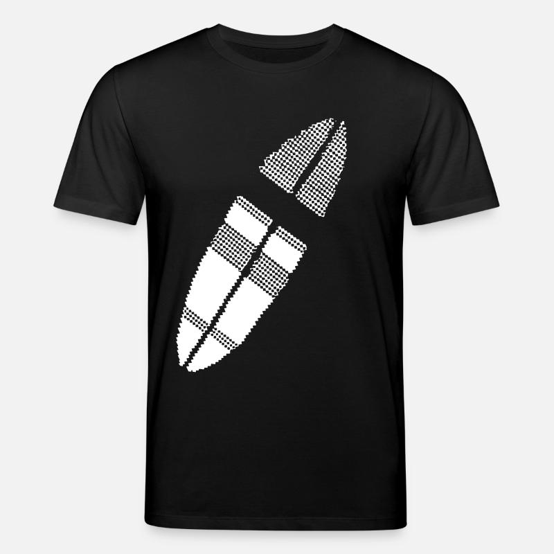 Surfbrett Pixel Grafik - Stanley/Stella Unisex Bio-T-Shirt CREATOR  - Schwarz