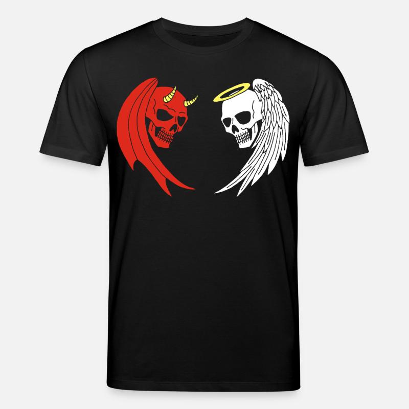 Engel und Dämon Skelett - Stanley/Stella Unisex Bio-T-Shirt CREATOR  - Schwarz