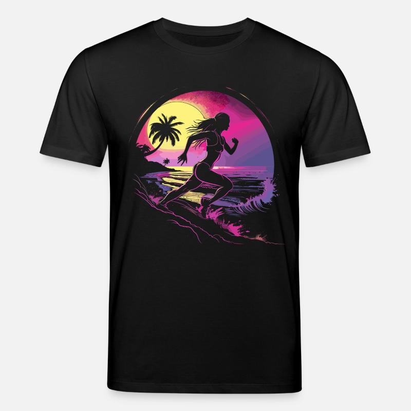 Runner Synthwave - Stanley/Stella CREATOR Unisex Organic T-Shirt - black
