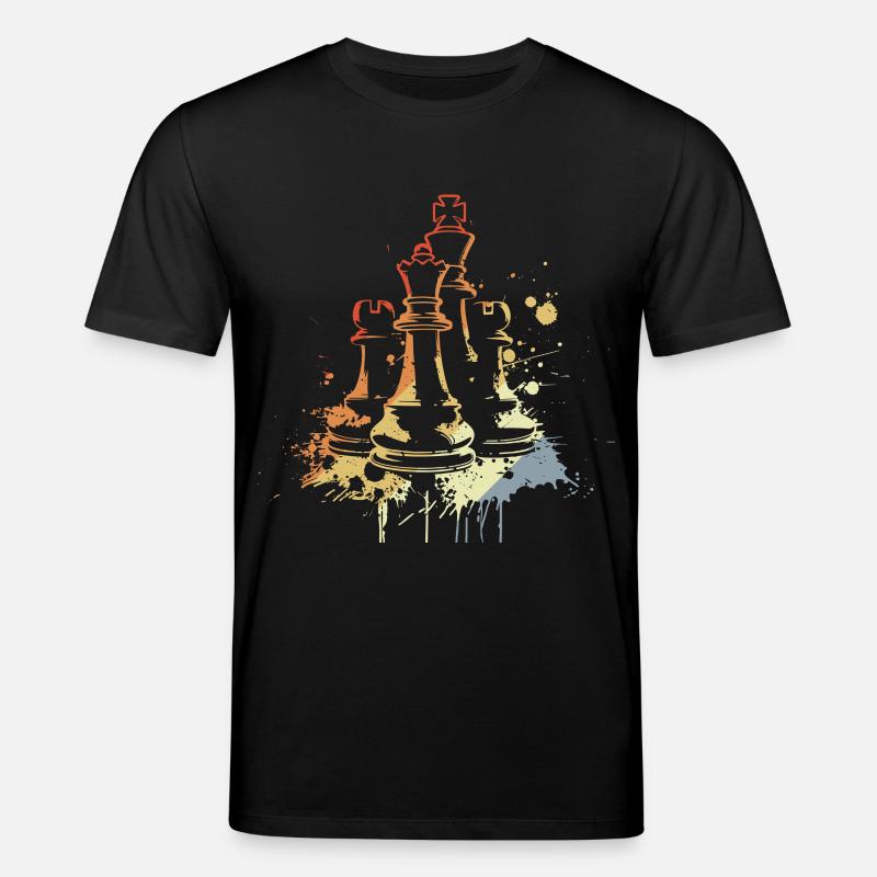 Pièces d’échecs Graffiti - T-shirt bio CREATOR Stanley/Stella Unisexe - noir
