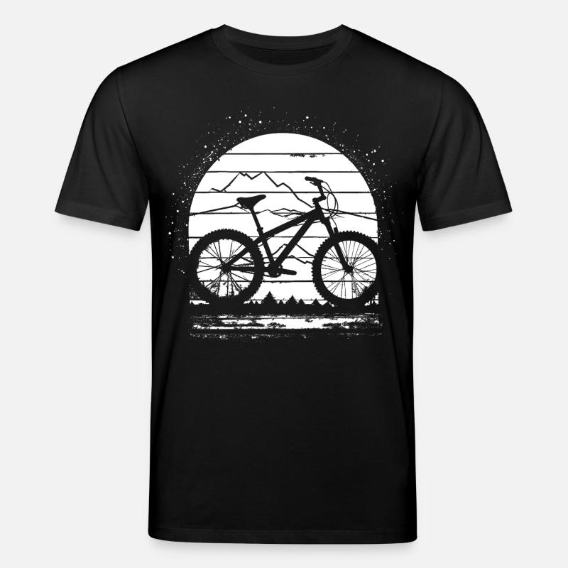 Mountainbiking Zeichnung - Stanley/Stella Unisex Bio-T-Shirt CREATOR  - Schwarz