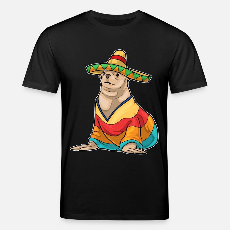Chapeau mexicain de phoque - T-shirt bio CREATOR Stanley/Stella Unisexe - noir