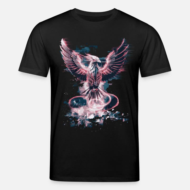 Cyber Phoenix – Digitale Wiedergeburt & Tech-Aufstieg - Stanley/Stella Unisex Bio-T-Shirt CREATOR  - Schwarz