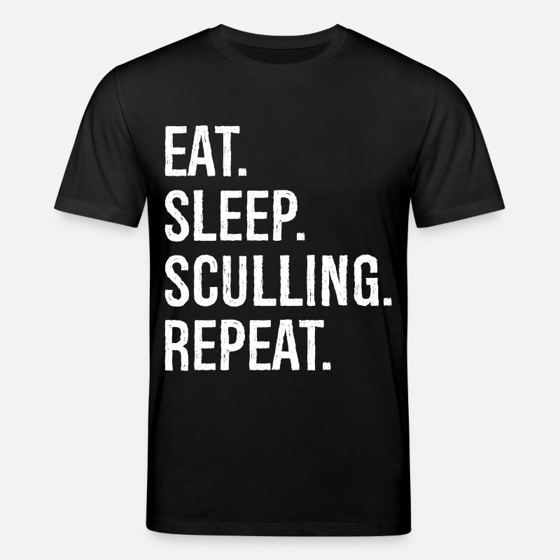 eat sleep sculling repeat - Stanley/Stella Unisex Bio-T-Shirt CREATOR  - Schwarz