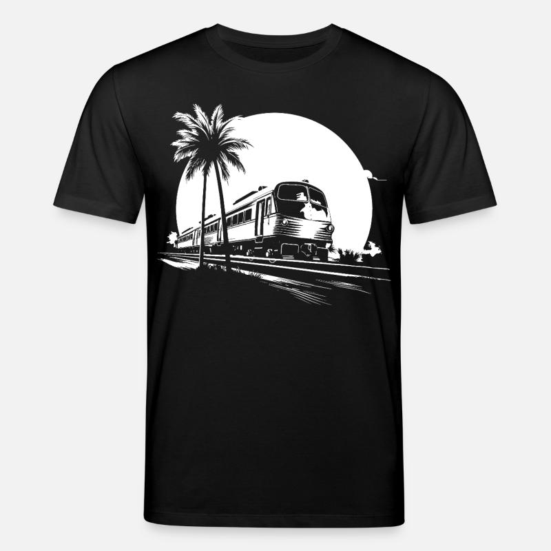Graphismes de train - T-shirt bio CREATOR Stanley/Stella Unisexe - noir