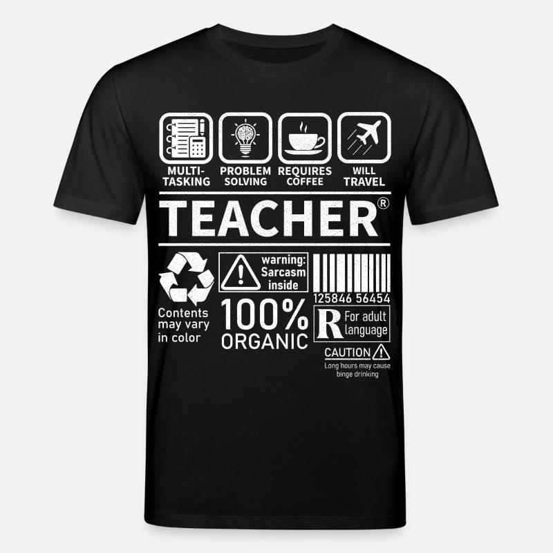 Teacher multi tasking problem solving requires - Stanley/Stella CREATOR Unisex Organic T-Shirt - black