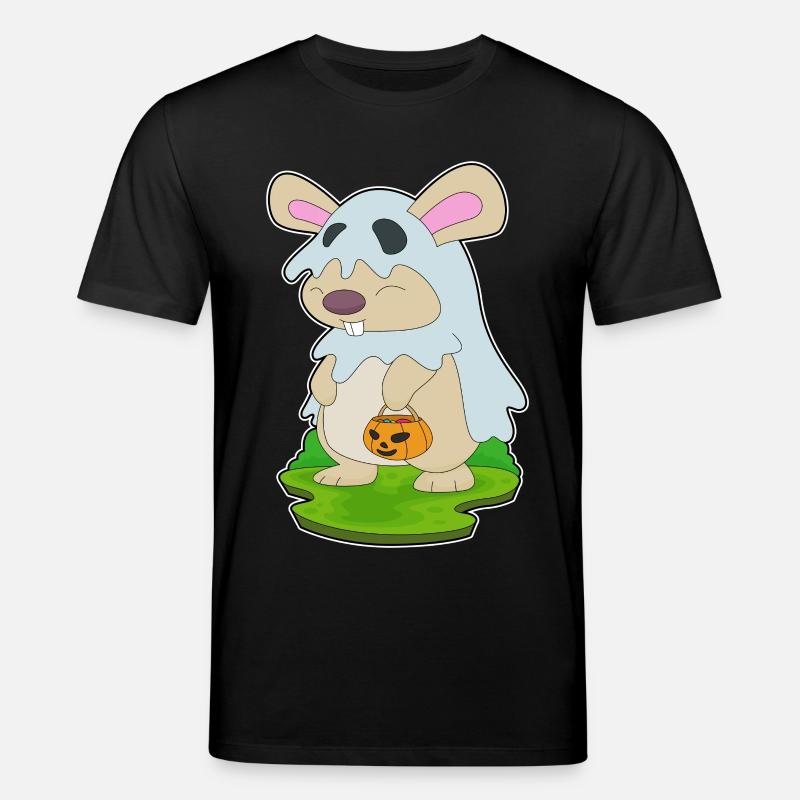 Bunny Halloween Ghost - Stanley/Stella CREATOR Unisex Organic T-Shirt - black