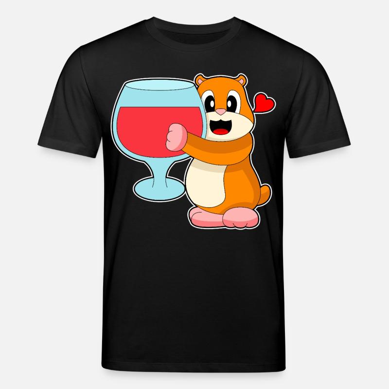 Vin rouge hamster - T-shirt bio CREATOR Stanley/Stella Unisexe - noir