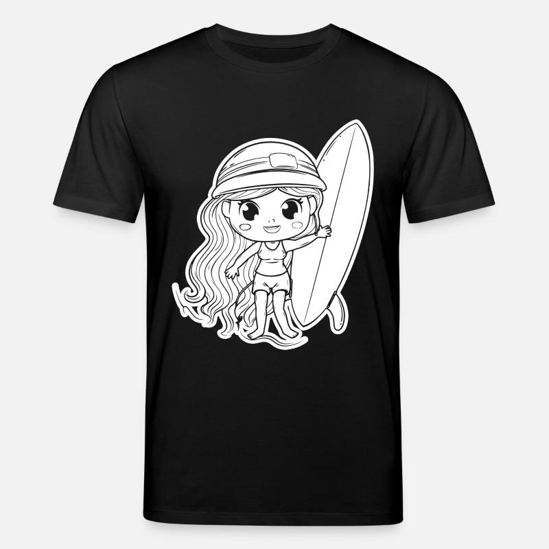 Kleines Surfer Mädchen - Stanley/Stella Unisex Bio-T-Shirt CREATOR  - Schwarz