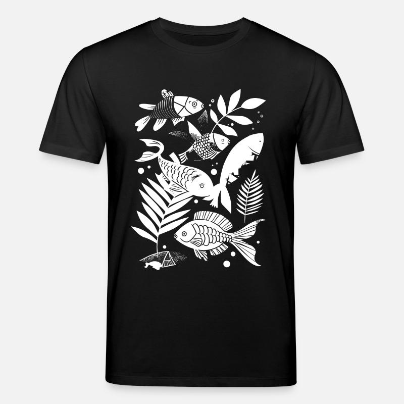 Look de dessin animé de pêche - T-shirt bio CREATOR Stanley/Stella Unisexe - noir
