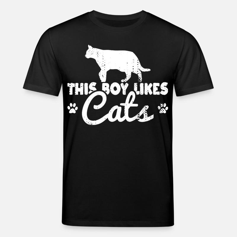 Ce garçon aime les chats - T-shirt bio CREATOR Stanley/Stella Unisexe - noir