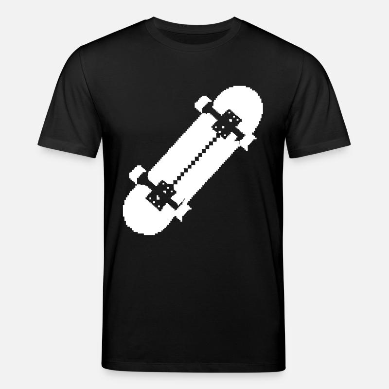 Skateboard Pixel Kunst - Stanley/Stella Unisex Bio-T-Shirt CREATOR  - Schwarz