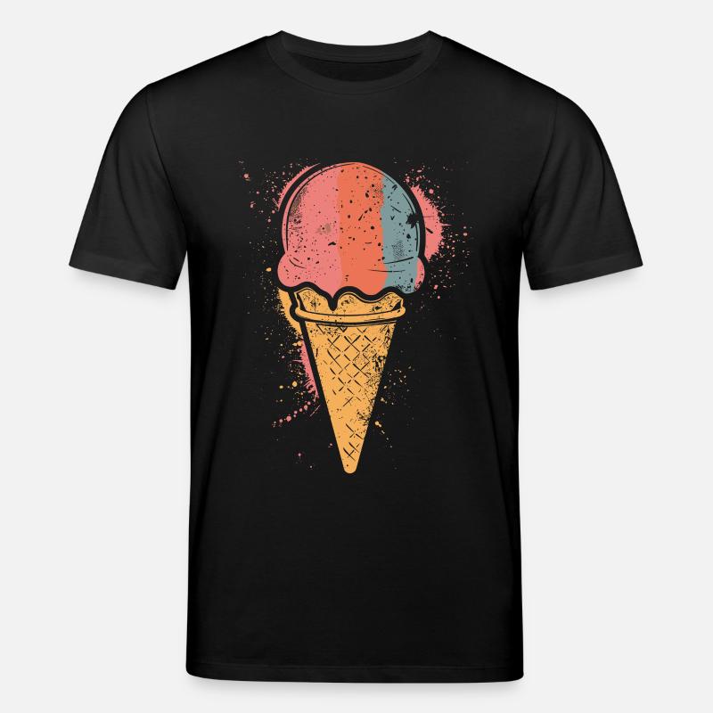Retro Eiscreme - Stanley/Stella Unisex Bio-T-Shirt CREATOR  - Schwarz