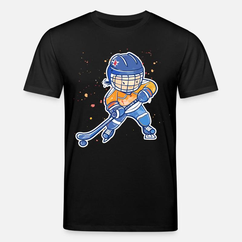Kleiner Eishockeyspieler - Stanley/Stella Unisex Bio-T-Shirt CREATOR - Schwarz