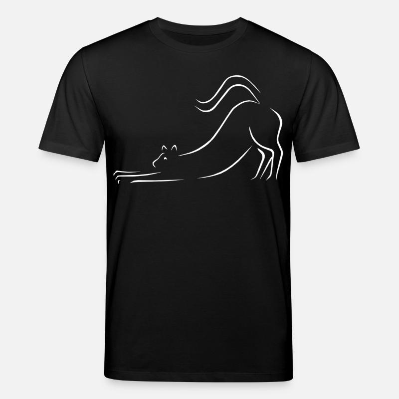 Katze Strichzeichnung - Stanley/Stella Unisex Bio-T-Shirt CREATOR  - Schwarz
