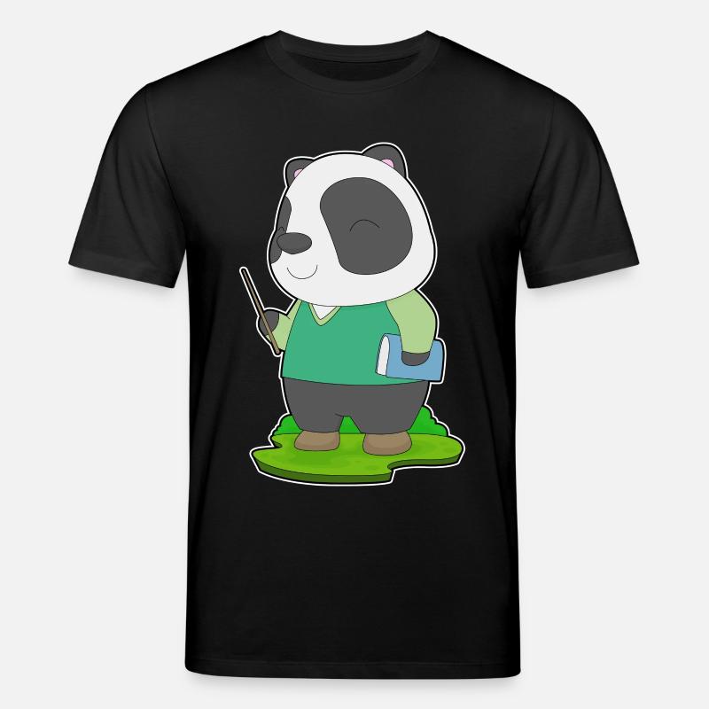 Panda Lehrer Buch - Stanley/Stella Unisex Bio-T-Shirt CREATOR  - Schwarz