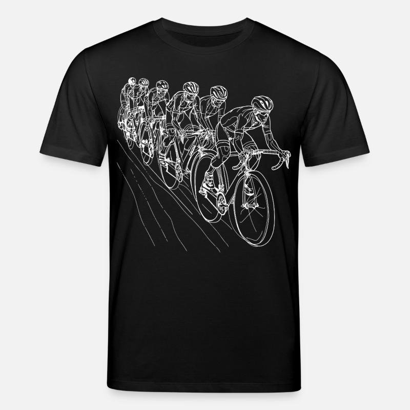 Radfahrer Line Art - Stanley/Stella Unisex Bio-T-Shirt CREATOR  - Schwarz
