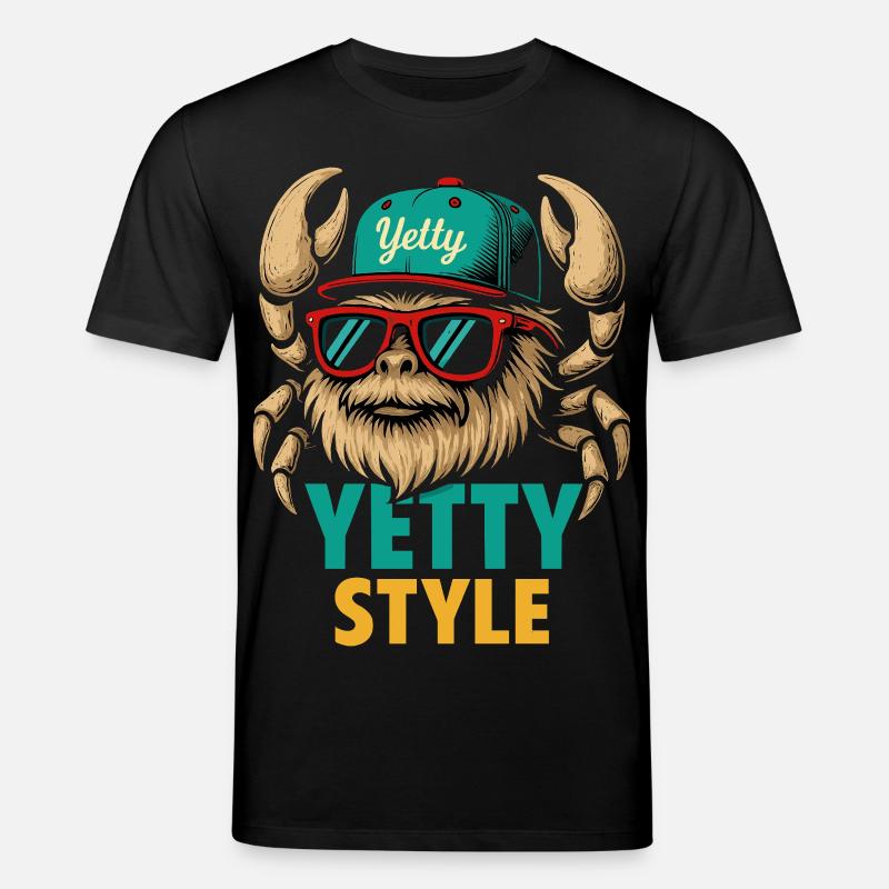 Yetty Style Yeti Graphic - Stanley/Stella CREATOR Unisex Organic T-Shirt - black