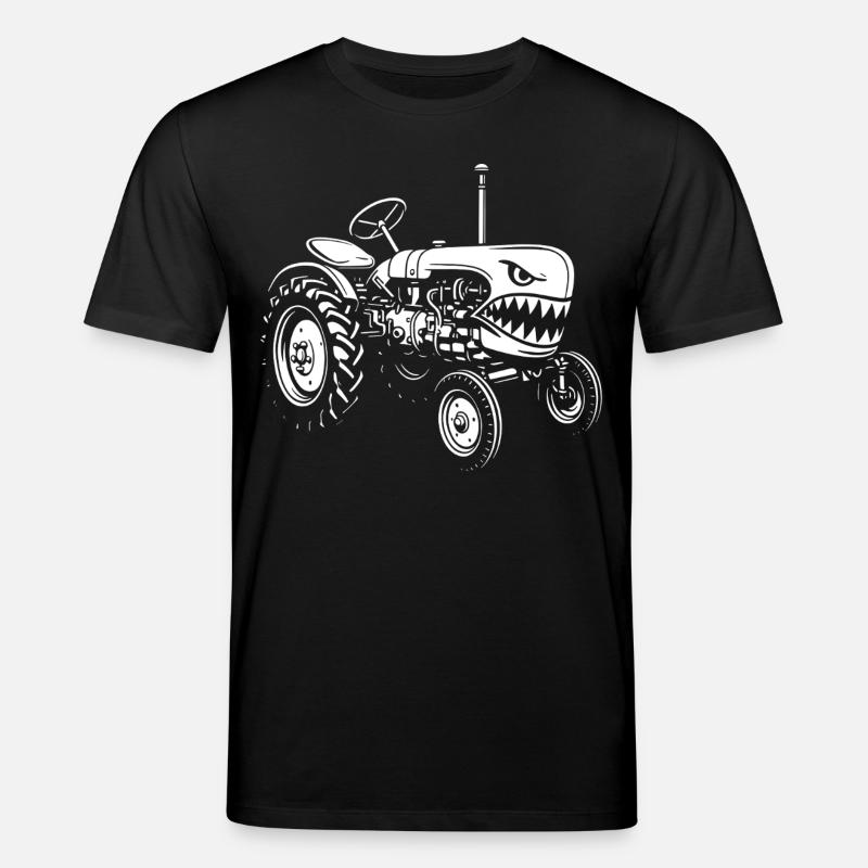 Haifisch-Traktor Attacke - Stanley/Stella Unisex Bio-T-Shirt CREATOR  - Schwarz
